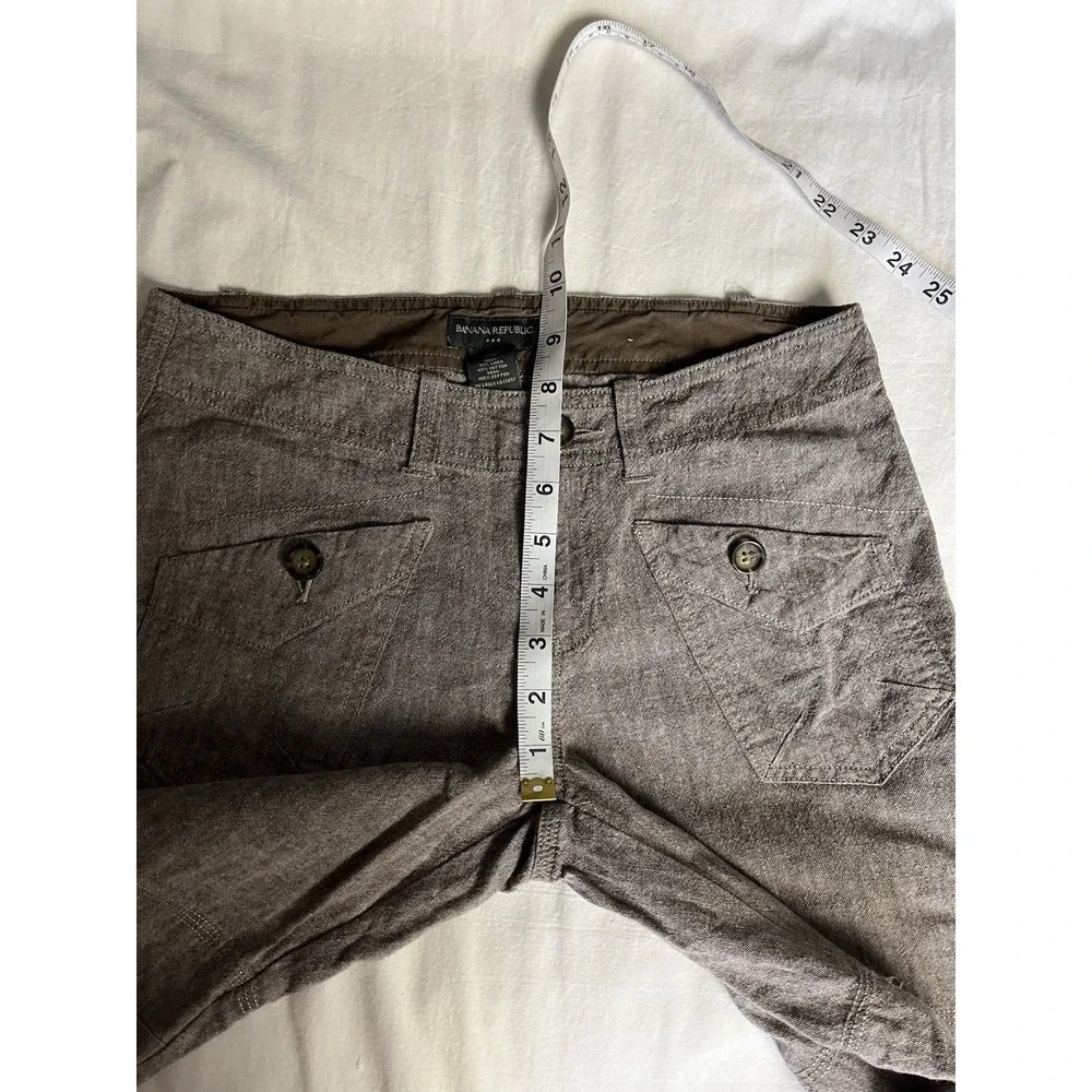 Banana Republic Brown Cargo Pants Size 2 Linen‎ & Cotton Blend